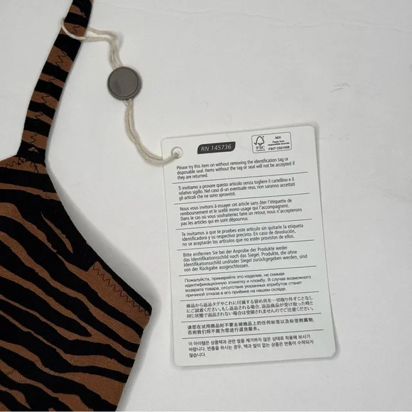NWT Lisa Marie Fernandez Triangle Bikini Set Zebra Animal Print LMF Sz 3 (6-8) - Picture 8 of 15